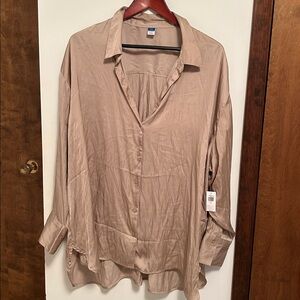 Tan Button-Up Shirt